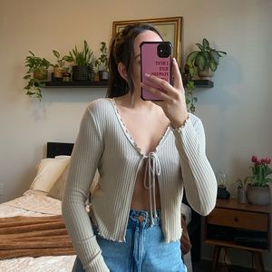 Cream cropped sweater